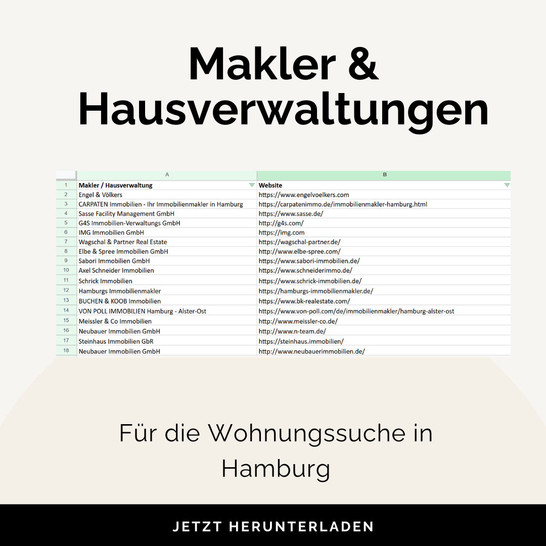 Property managers & estate agents for rental apartments in Hamburg