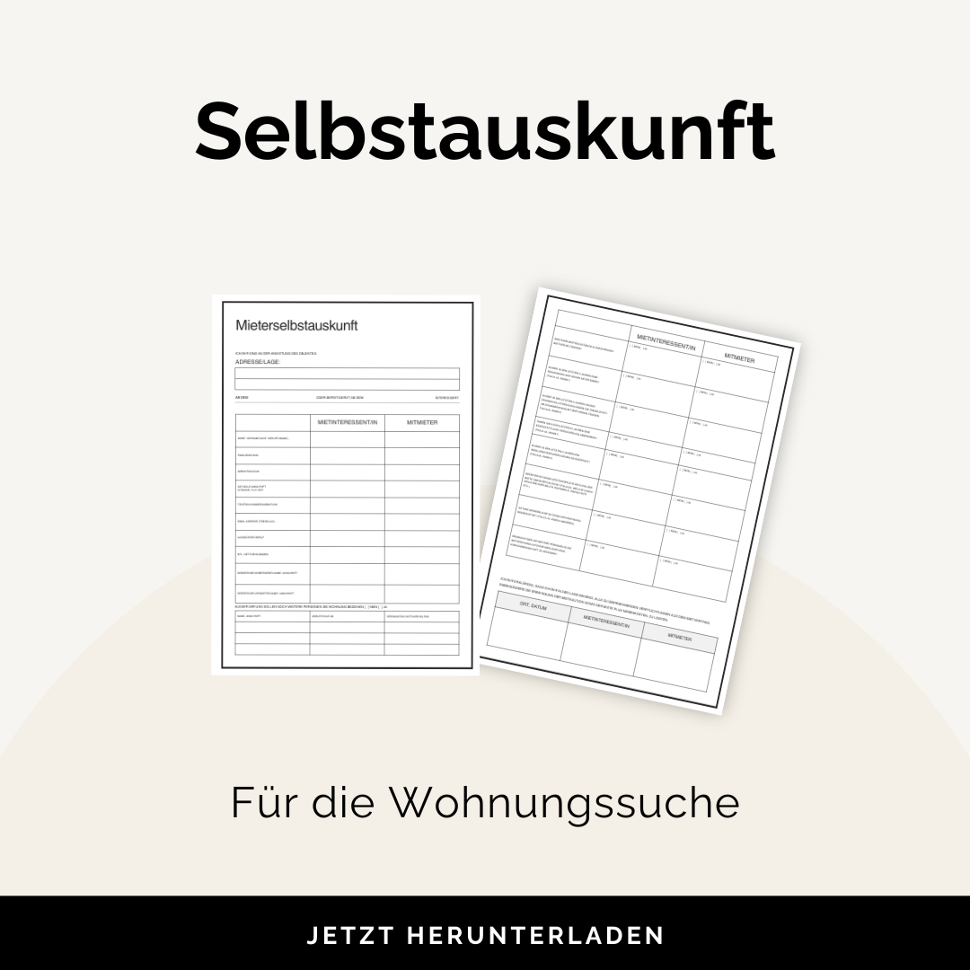 Tenant self-disclosure form: all the info incl. PDF download